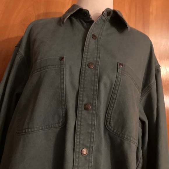 Mens LL Bean denim color jacket size large - Picture 3 of 5